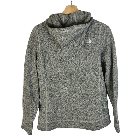 The North Face Heather Gray Sweater Knit Fleece Full Zip Jacket M - Picture 2 of 5